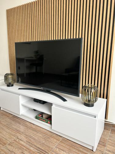 Televízia a/alebo spoločenská miestnosť v ubytovaní Apartment Lilly