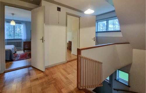an open living room with a staircase and a bedroom at Pet Friendly Home In Vara With Wifi in Vara