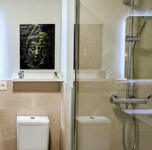 Ένα μπάνιο στο Apartamento Muan