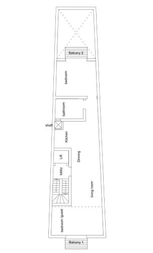Plano de Excellent location bright sliema tigne apartment