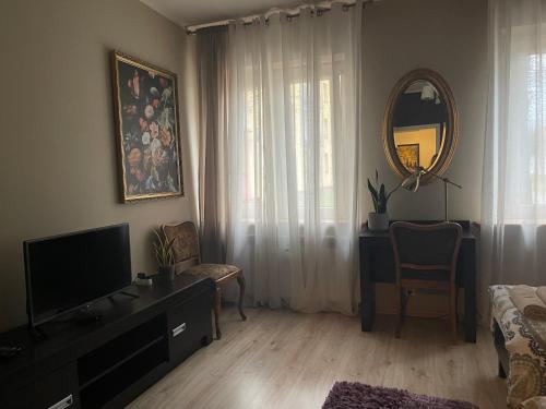 TV a/nebo společenská místnost v ubytování Apartament PolnaHouse
