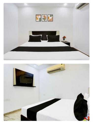 Una cama o camas en una habitación de Hotel Starburg