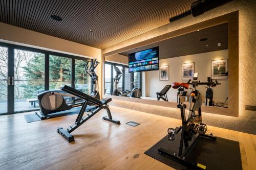 Das Fitnesscenter und/oder die Fitnesseinrichtungen in der Unterkunft The Ridge