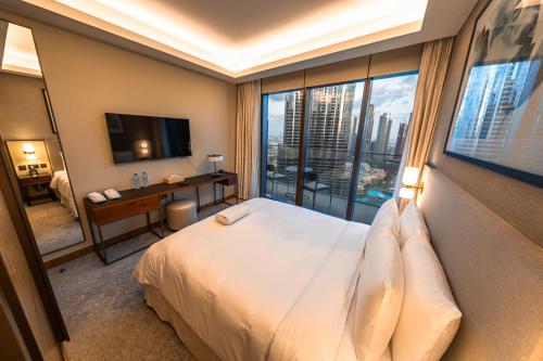 Postel nebo postele na pokoji v ubytování Address Residence Opera, Downtown, Dubai