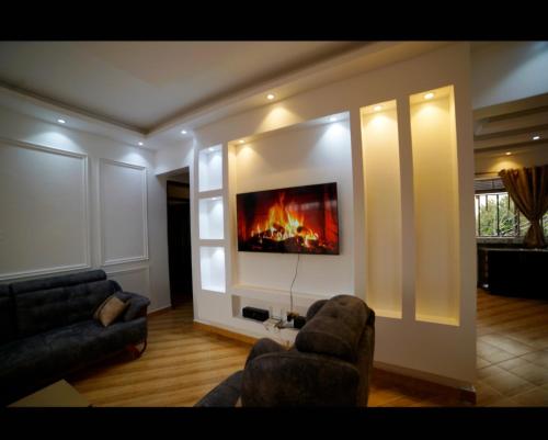 Posezení v ubytování MSA Fully Furnished Apartments