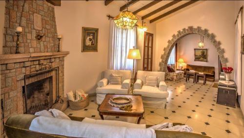 Χώρος καθιστικού στο Casa de campo Piperbo