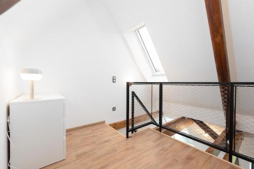 Una cama o camas en una habitación de Objev Jeseníky