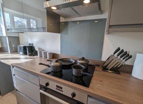 Η κουζίνα ή μικρή κουζίνα στο Newly Built Thetford Retreat