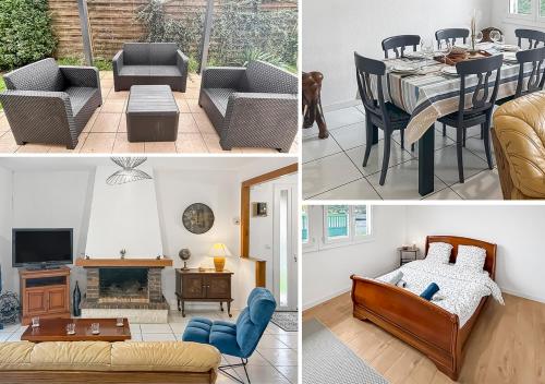 Posezení v ubytování Maison lumineuse, jardin et Wi-Fi gratuit