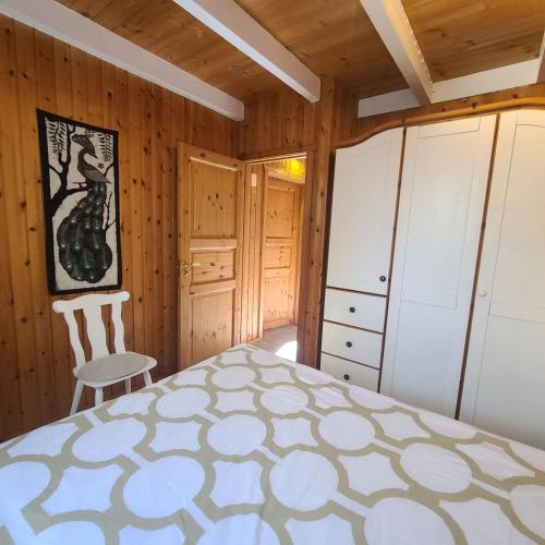 Postel nebo postele na pokoji v ubytování Hillhouse - Ferienhaus mit Sauna