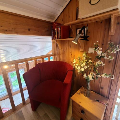 Posezení v ubytování Hillhouse - Ferienhaus mit Sauna