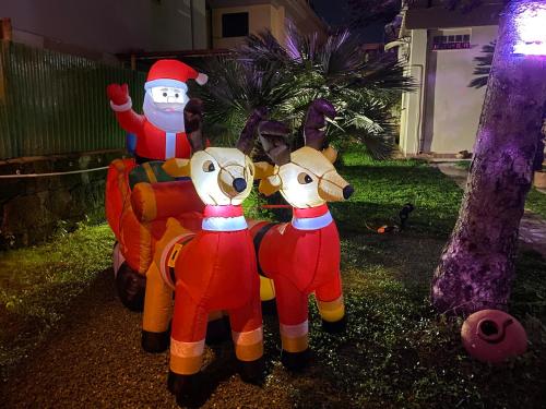 a group of santa claus and rudolph at Lemon tree 400 mt dal mare in Nettuno