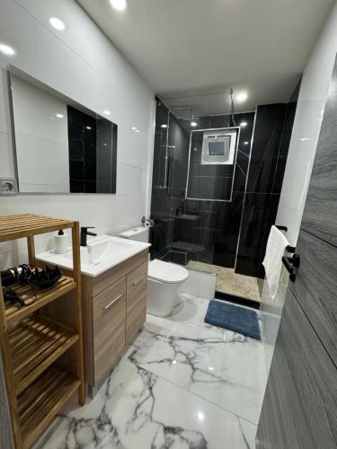 Koupelna v ubytování Palma Beach Apartment