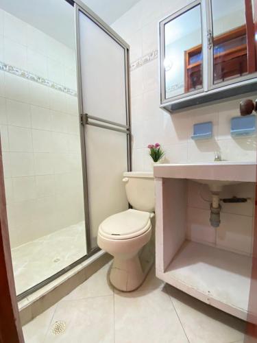 Ένα μπάνιο στο Cabaña Tolu
