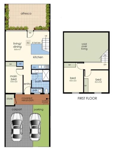 a floor plan of a house with at Captain Sandy on the Loop Blairgowrie in Blairgowrie