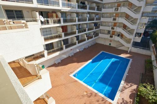 an overhead view of an apartment building with a swimming pool at DIFFERENTFLATS Decathlon in Salou