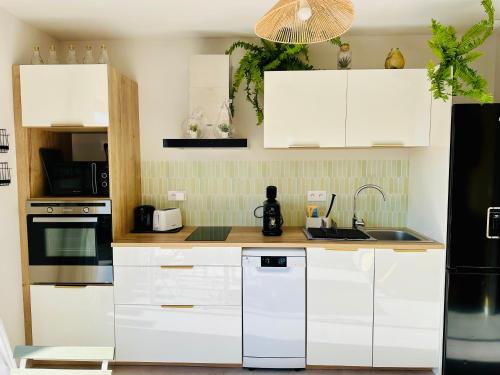 Kuchyň nebo kuchyňský kout v ubytování Maison, privative, lumineuse, suréquipée terrasse et parking