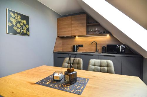 Kuchyň nebo kuchyňský kout v ubytování Residence Barrique Valtice - private wellness
