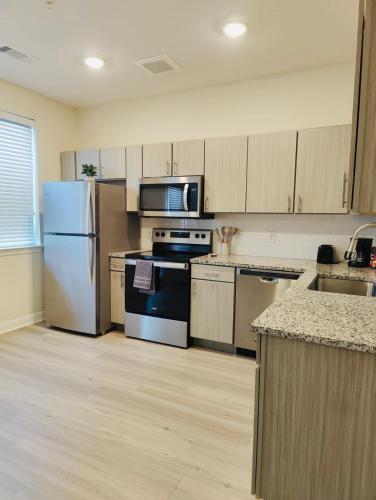 Η κουζίνα ή μικρή κουζίνα στο Modern Stay Near Austin Attractions