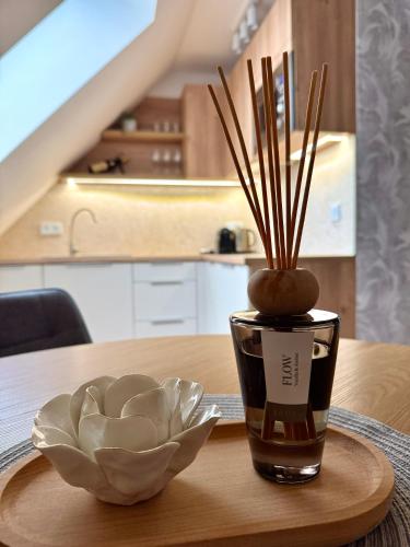 Kuchyň nebo kuchyňský kout v ubytování Residence Barrique Valtice - private wellness