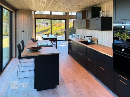 Η κουζίνα ή μικρή κουζίνα στο New modern cabin at Norefjell with sauna