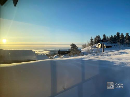 Το New modern cabin at Norefjell with sauna τον χειμώνα