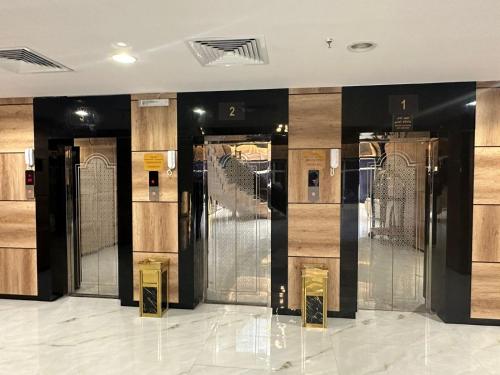 a group of doors in a building at فندق نسمات in Al Madinah