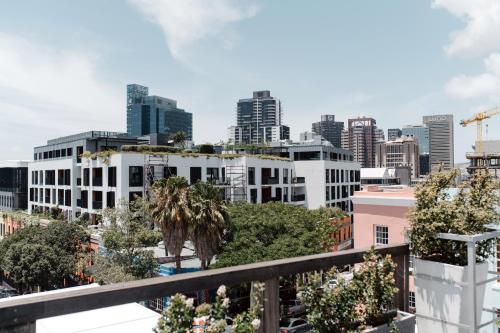 a view of the city from a balcony at Dixon House in De Waterkant by Cape Finest in Cape Town