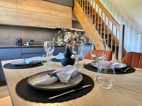 Kuchyň nebo kuchyňský kout v ubytování Residence Barrique Valtice - private wellness