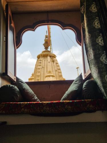 a view of a building from a window at Diamond Guest House in Jaisalmer