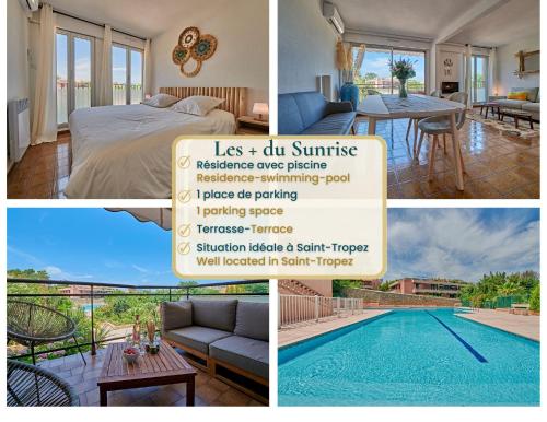 Sunrise -Swimming-pool-Saint-Tropez center-parking