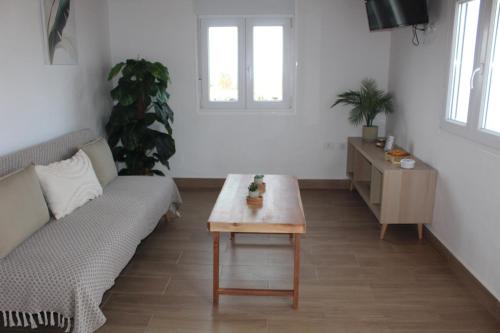 Χώρος καθιστικού στο Casita El refugio