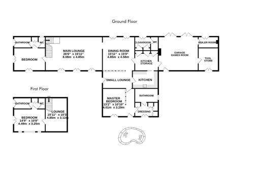 a floor plan of a house at Tarrit de Bas in Castelnau-dʼAuzan