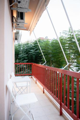 Balkoni atau teres di Luxury Suite 3 Downtown