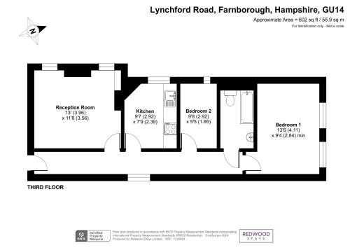 a floor plan of a house at Newly Refurbished Everest Lodge Serviced Apartments for Contractors & Families, FREE WiFi & Netflix by REDWOOD STAYS in Farnborough