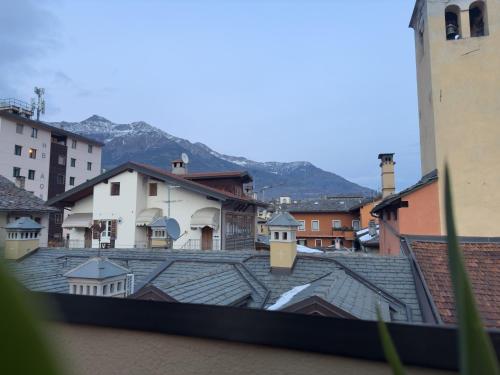 a view from the roof of a town with buildings at Il Cervo Chambres d'hôtes in Aosta