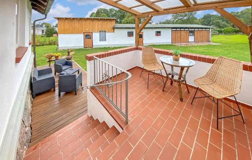 Balkoni atau teres di Ferienhaus Reetzowusedom