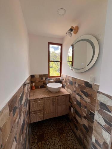 Koupelna v ubytování Koumpí Glamping Lodge
