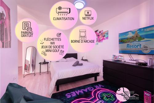 Gaming flat à Toulouse centre avec parking gratuit
