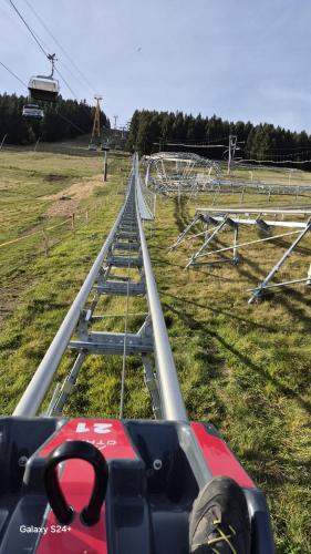 a view of a metal track in a field at Markt 9 Appartements Oberwiesenthal in Kurort Oberwiesenthal