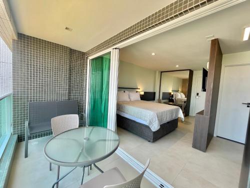 En eller flere senge i et værelse på RN Studio Premium 1006 Vista Mar