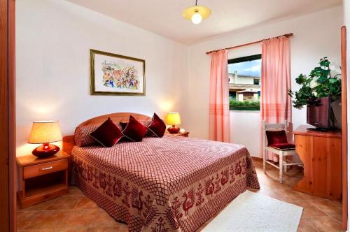 Postel nebo postele na pokoji v ubytování ISA-Apartments with air conditioning in Sos Alinos