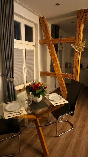 Posezení v ubytování Apartment Mauerblick in der Altstadt mit Smart TV Waschtrockner und voll ausgestatteter Küche
