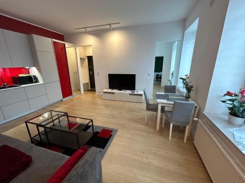 Dapur atau dapur kecil di Apartment Targowa L10
