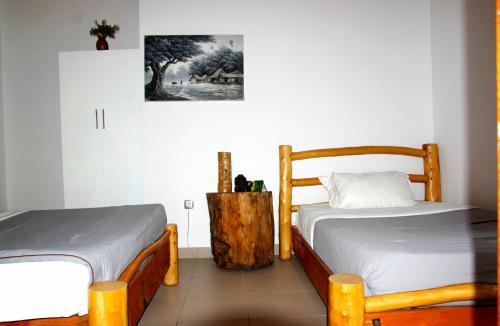 Cama o camas de una habitación en Spa Shallum