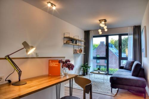Χώρος καθιστικού στο Ferienhaus Backsteinquartier West Putbus