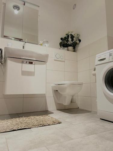 Ένα μπάνιο στο Gemütliche und Zentrumsnahe Wohnung in Goslar