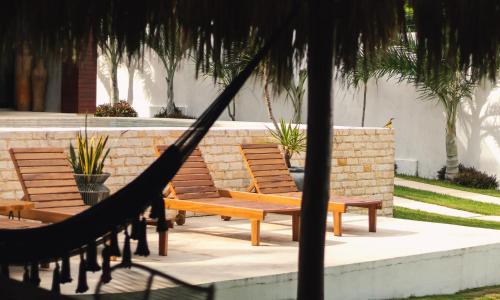 Κήπος έξω από το Casa Xchel - Lujo frente a la Bahía piscina jacuzzi y deck