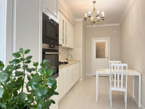 Virtuvė arba virtuvėlė apgyvendinimo įstaigoje Super Large, cozy