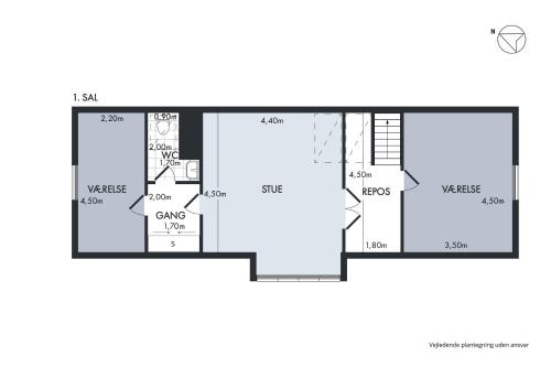 a floor plan of a house at Summerhouse With Both Island Charm And Sea View in Holbæk